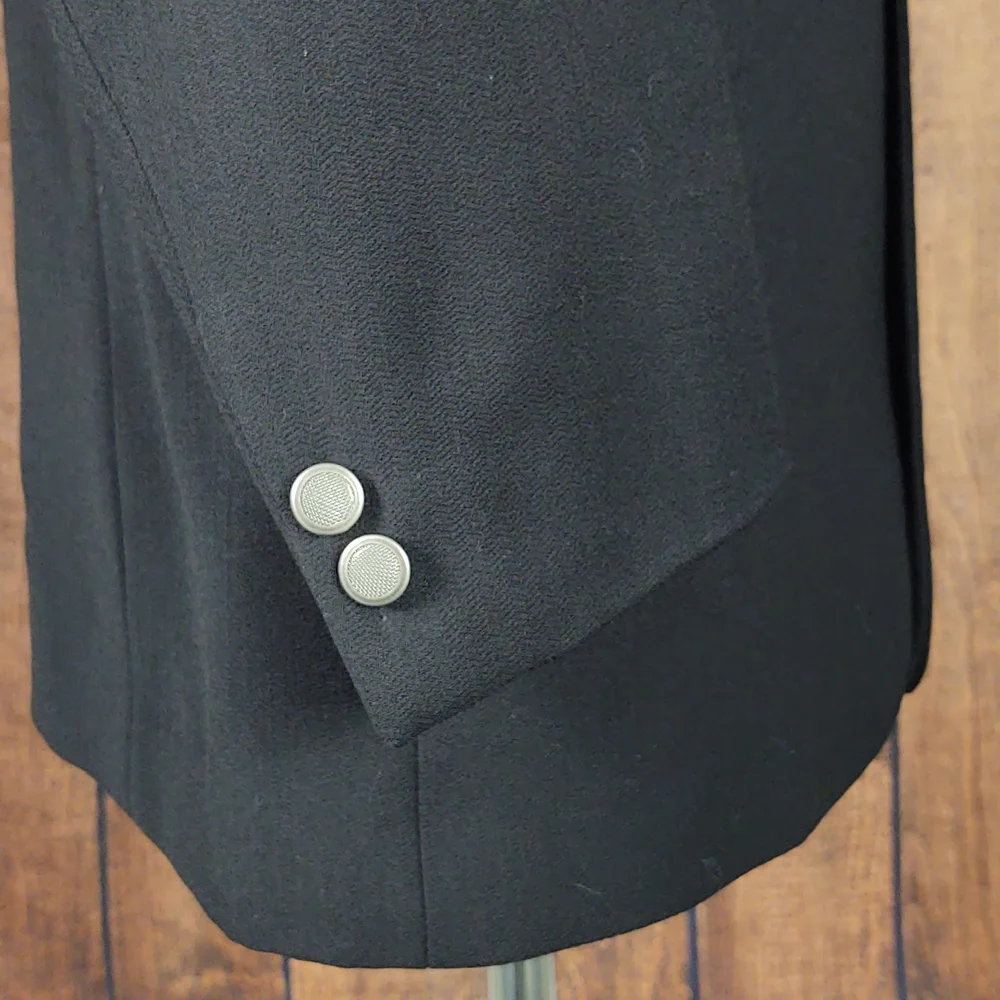 Vtg 2 Button Wool Black Modern Fit Men's Blazer Like New